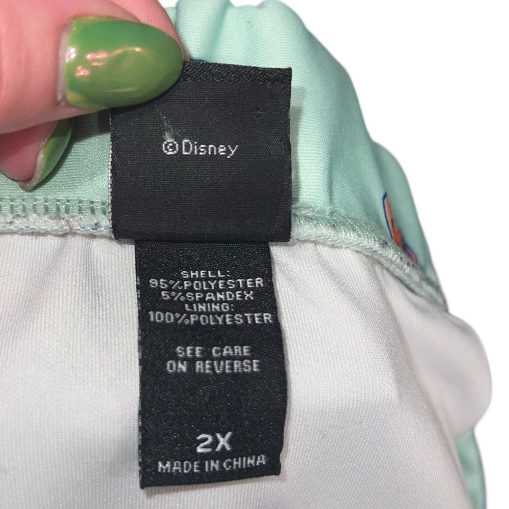 Disney Stitch Boba Teal Skater Skirt 2X Green Elastic Waist Lilo & Stitch Cute - Picture 5 of 8